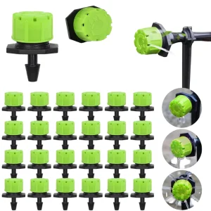 Adjustable 8 Hole Red Micro Sprinkler Nozzle Balcony Potted Flower Drip Irrigation