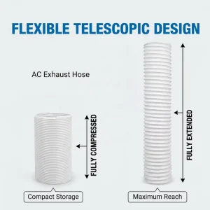 Adjustable Direction PP Telescopic Duct Flexible Air Conditioner Exhaust Hose for Cleanroom OEM ODM