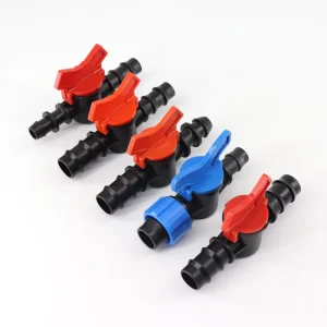 Agricultural Garden Irrigation System Accessories Drip Irrigation Belt Connector Drip Tape Plastic Mini Valve