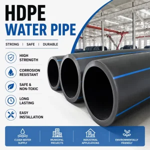 Agricultural Irrigation PE Pipes 20mm 160mm HDPE Plastic Water Supply Tubes 6m 12m Lengths