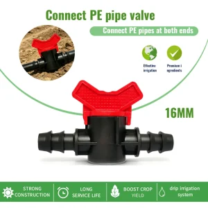 Agricultural Irrigation System 16mm Plastic Drip Irrigation Belt Fittings Distribution Valve Accessories
