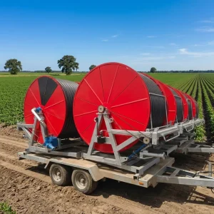 Agricultural Machinery Hose Reel Irrigation System Farm Use OEM Direct Water Rain Gun Sprinkler for Irrigation 100m