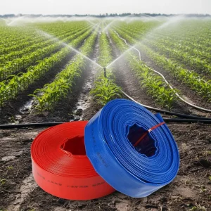Agricultural PVC Lay Flat High Pressure Irrigation Hose Flexible Expandable 1-8 Inches Sizes for Water Pumps Fire Fighting
