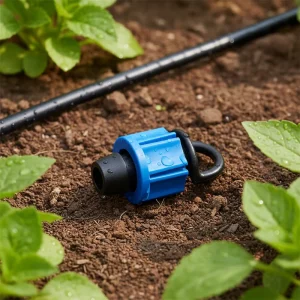 Agricultural Plastic Locking Nut Lock Plug Drip Irrigation Fittings 16mm Black Blue Irrigation Supplies Accessories