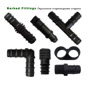Agriculture Drip Irrigation 16mm Plastic Barbed Tee Drip Pipe PE Pipe Irrigation Fittings Connectors