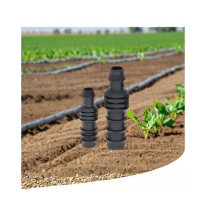Agriculture Drip Irrigation System Drip Pipe 16mm Plastic Fittings Barbed Bypass Connectors With Rubber Mat