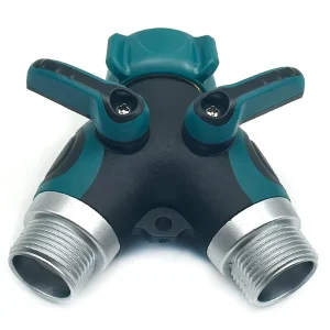 Agriculture Garden Water Hose Splitter 2 Way Y Splitter Durable Eco Friendly Zinc Alloy Threaded Hose Adapter Outdoor Faucet