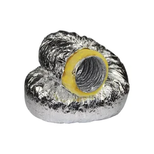 Air Ventilating Insulated Duct Pipe With Fireproof Foil Jacket Aluminum Foil Flexible Duct Aluminium Insulated Flexible Ducts