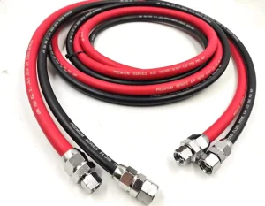 Air and Fluid Hose Assembly Set for Spray Guns Paint Pressure Pot Tanks Air 3/8″ NPS 5/16″ ID and Fluid Hose 1/4″ NPS 1/4″ ID
