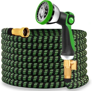 All Season Lavender Expandable Rubber Core Garden Hose 50ft/100ft Durable Plastic 3x Expansion Anti UV Sprinkler Magic Water
