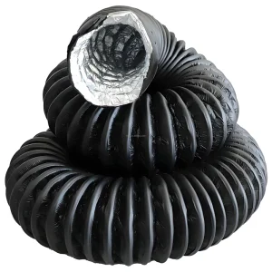 Aluminum Foil Composite Flexible Ventilation Hose Black Composite Flexible Connector for Ventilation Ducts