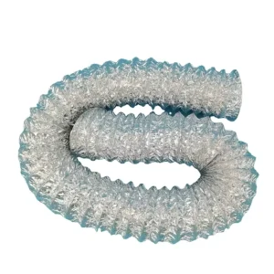 Aluminum Foil Flexible Air Duct HVAC Ventilation Hose Fireproof Single Double Layer Insulated Ducting Home Industrial Heating