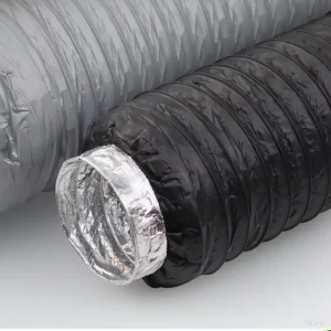 Aluminum HVAC Round Sound Attenuator Flexible Air Duct Silencer in Sizes 150mm 200mm 250mm 300mm