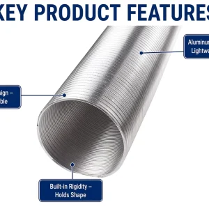 Aluminum air Duct HVAC Semi rigid Flexible Hose