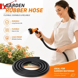 Anti Aging High Elasticity UV Resistant Flexible Rubber Water Hose For Agriculture Garden Watering Industrial Rubber Hose