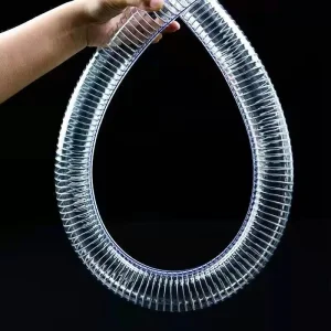 Anti Static PVC Steel Wire Hose 2 Inch Transparent Spiral Reinforced Flexible PVC Hose