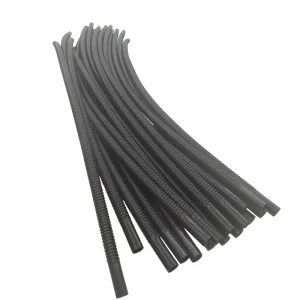 Anti-static Convoluted PTFE Hose With Smooth Cuff Ends Corrosion Resistance Conductive Corrugated PTFE Tube for Fuel System