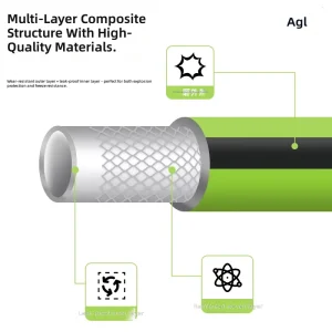 Anti twist PVC Garden Hose with Quick Fittings for Backyard Daily Irrigation Work