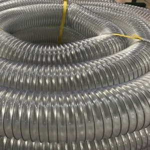 Antistatic Corrugated PVC Steel Wire Spiral Suction Hose Polyurethane Hose for Woodworking Machine