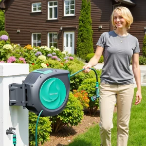Any Length Safe Speed Auto retraction Automatic Retractable Garden Hose Reel Support Customization Without Kink and Tangles