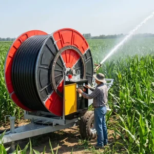 Automatic 75mm 300m Hose Reel Sprinkler Irrigation Machine CE ISO Standard Mobile Heavy Duty Farm Water Sprayer JP75 300