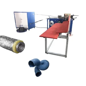Automatic Heat Melt Flexible Aluminum Foil Air Duct Conditioner Insulation Gas Heater Exhaust Hose Making Machine