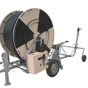 Automatic Retraction Hose Reel Irrigator with Water Turbine Power Pump and Gearbox Remote Control Irrigation System
