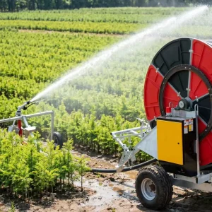 Automatic Trailing Hose Reel Sprinkler Irrigation Machine with Truss CE ISO Standard Mobile Water Sprayer JP90 300 OEM Factory