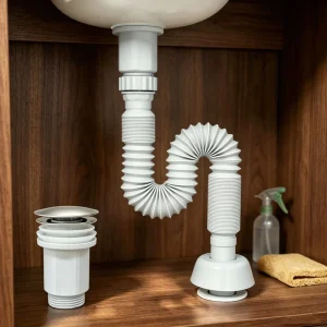 Bathroom Stainless Steel Plastic Pop up Basin Waste Set Anti odor Sink Drain Kit with Flexible Hose G1 1/4 Factory Price