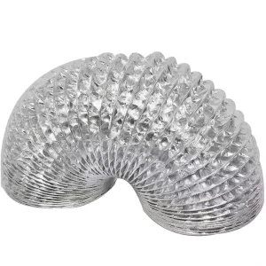 Bendable Industrial Air Duct Customized Non Insulated Aluminum Foil Hose Flexible Duct for Air Conditioning Hospital Gym