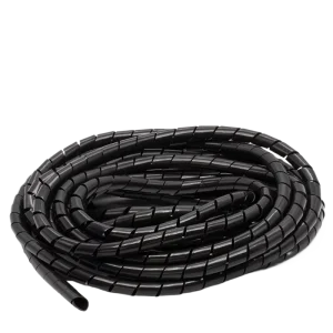Black 20MM Spiral Wrapping Band Flexible PE Spiral Cable Wrap Insulated Anti-Abrasion Wire Hose Protector Cable Tidy