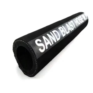 Black Antistatic Abrasion Resistant Customized Logo Reinforced Rubber Sandblasting Sand Blast Hose