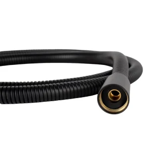 Black Double Lock Shower Hose Flexible Anti Kink Anti Burst Bathroom Shower Connector Pipe Durable Water Supply Tube