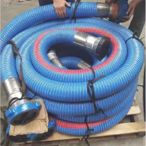 Black Marine Flexible Composite Hose Oil Suction Discharge Chemical Transfer Industrial Custom Cutting Moulding Available
