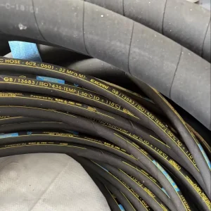 Black NBR Steel Wire Braided High Pressure Hydraulic Hose CE Certified Weather Resistant for Off Highway Mining Machines