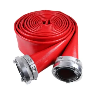 Black Nitrile Rubber Layflat Hose with Storz Coupling for Water Transfer