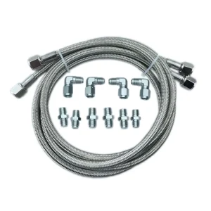 Black Nylon Braided PTFE Oil Cooler Hose AN4 AN6 AN8 AN10 AN12 ID4.83mm OD9mm 4000psi 12000psi 63.260C5mm -60C