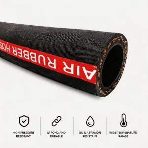 Black Oil-resistant Braided Cotton Fuel Hose Low-pressure EPDM Rubber for Water and Oil Transport