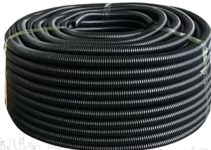 Black PA6 Nylon Corrugated Pipe UV Resistant Flexible Conduit For Machinery Wiring