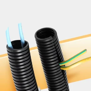 Black PP Plastic Split Loom Corrugated Pipe OD7.5mm-34.5mm Insulated Wire Hose Automotive Car Cable Protective Sheath Wrap Cover