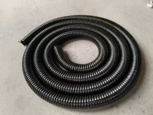 Black PU Polyurethane Coated Copper Wound Steel Wire Flexible Hose for Industrial Vacuum Cleaner Printing Machine