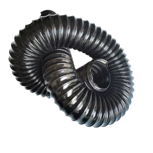 Black PU Polyurethane-Coated Copper-Wound Steel Wire Flexible Hose for Industrial Vacuum Cleaner Printing Machine