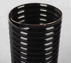Black PU Steel Wire Hose & Air Duct Frost-Resistant Abrasion-Resistant Retractable High Pressure 100m Industrial Use Air Duct