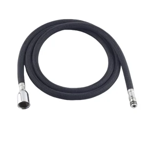 Black PVC and Nylon Braided Flexible Hose F1 2″ for Pull Out Down Kitchen Faucets