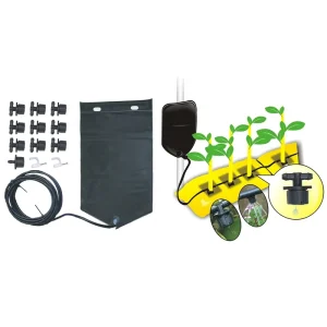 Black Plastic Micro Drip Irrigation System Saving Water Garden
