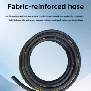 Black Resistant Smooth Surface Low Pressure Rubber Hose Fabric Cord Reinforcement Wear 40C 120C Water Delivery Tube