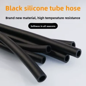 Black Silicone Rubber Moulded Hose Water Pipe Elastic Soft Aging resistant Insulating Thickened 0.5mm Wall Thickness