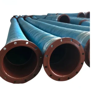 Black Smooth Large diameter Rubber High pressure Flange Hose 4 6 inch Suction Discharge Water Sand Pumping Hose Mining