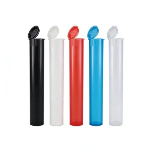 Black Transparent Pop Tops Tubes Plastic Pre Packing 116mm Roll Tube in Stock