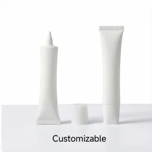 Blank White Plastic Cosmetic Tube Refillable Squeeze Bottle for Eye Cream and Lotion